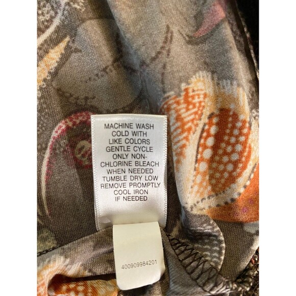 Croft & Barrow Women's Plus Sz 3X Floral Print Layered Look 3/4 Sleeve Top - Picture 9 of 11